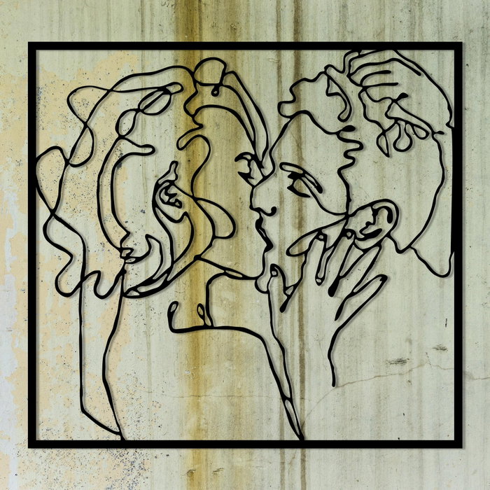 Wallity Kiss Me 1 Escultura de pared decorativa de metal negra Wallity Kiss Me 1 Escultura de pared decorativa de metal negra